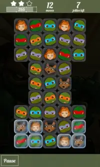 Match 3 Ninja Turtles Game Screen Shot 0