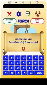 Jogo da Forca - Brasil Screen Shot 0