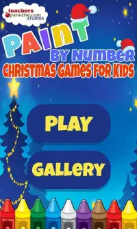Paint By Number Christmas Game Screen Shot 2