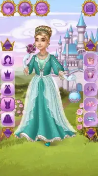 Милые принцессы Игры одевалки Screen Shot 1