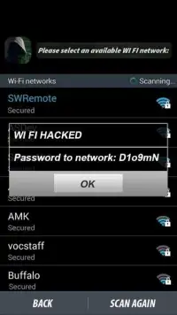 Взлом WiFi хакер пароль Prank Screen Shot 2