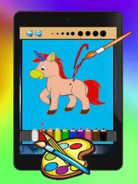 kuda unicorn buku mewarnai Screen Shot 1
