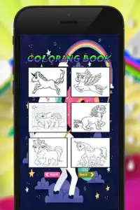 kuda unicorn buku mewarnai Screen Shot 4