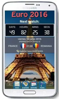 Euro 2016 France Cup Calendar Screen Shot 6