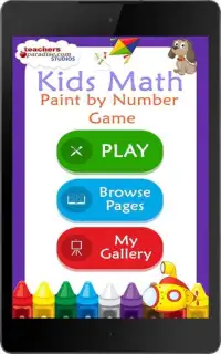 Kids Math Paint by Number Game Screen Shot 3