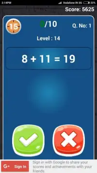 Maths : Two Players Game Screen Shot 1