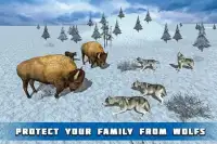 Angry Snow Bison Simulator 3D Screen Shot 1
