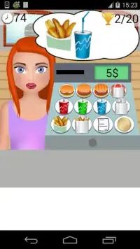 burger cash register game Screen Shot 2