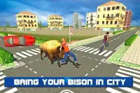 Angry Bison Attack in City 3D Screen Shot 5