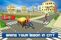 Angry Bison Attack in City 3D Screen Shot 8