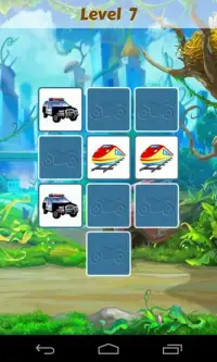 Vehicles Memory Game Screen Shot 1