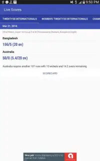 Live Scores : for Cricket Screen Shot 2