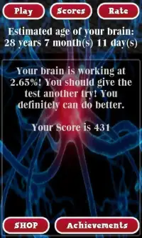 Brain Age Test Free Screen Shot 1