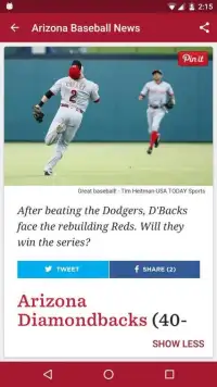 Arizona Baseball News Screen Shot 9