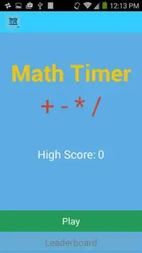 Math Timer Screen Shot 1