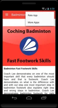 Badminton Fast Footwork Skill Screen Shot 0