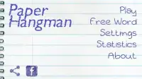 Paper Hangman Free (English) Screen Shot 0
