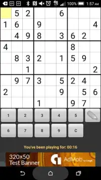 Super Sudoku Puzzle Game Screen Shot 2