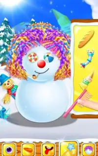 Snowman Hair Styles Salon Game Screen Shot 2
