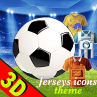 3d football theme jersey icons