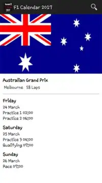 F1 Calendar 2017 – Time Zone Screen Shot 2