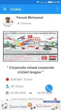 Cricket Tournament Screen Shot 2