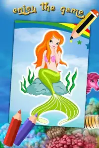 Coloring Guide For Mermaid Screen Shot 0
