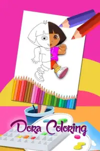Coloring Guide For Dora Screen Shot 2