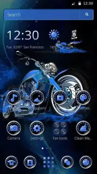 Синий велосипед Тема: Screen Shot 0