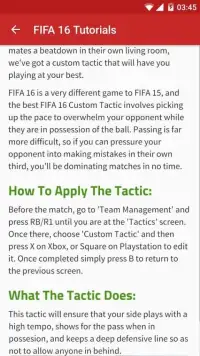 Tutorials for FIFA 16 Screen Shot 1