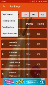 Cricket Live TV - Score Update Screen Shot 1