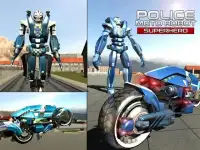 Police Moto Robot Superhero Screen Shot 8