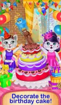 Cute Kitty Birthday Screen Shot 1