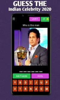 Guess the Indian celebrity 2020: Indian Quiz Game Screen Shot 2