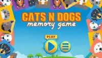 Dog & Cat memory game for kids Screen Shot 2