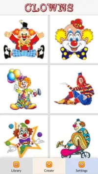 Clowns Color by Number - Pixel Art Game Screen Shot 0