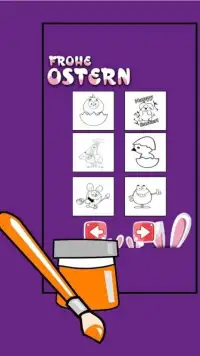 Easter Bunny Coloring Pages Screen Shot 3