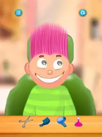 Child game / pink hair cut Screen Shot 0