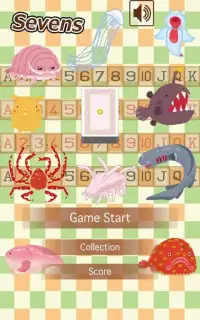 Deep sea fish Sevens(card game Screen Shot 4