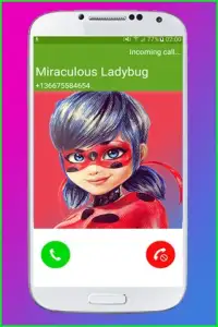 Fake Call Miraculous Ladybug Screen Shot 1