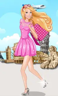 Dress Up Barbie Jet Set Style Screen Shot 1