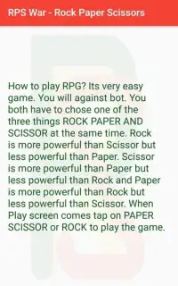RSP WAR - Rock Paper Scissor Screen Shot 0