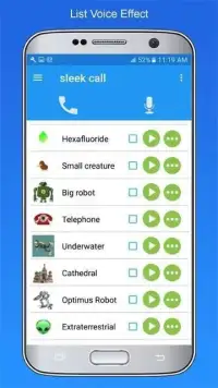 Call Voice Changer :Sleek Call Screen Shot 1