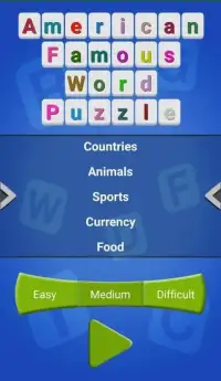 American Famous Word Puzzle Screen Shot 1