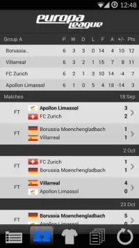 LiveScore Europa League Screen Shot 1