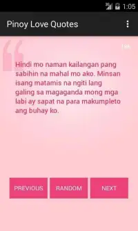 Pinoy Love Quotes Screen Shot 3