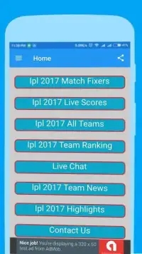 Live Cricket T20 I.P.L 2017 Screen Shot 2