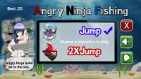 Angry Ninja Fishing Screen Shot 2