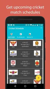 Cricket Schedule & Playing XI Screen Shot 2