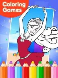 Coloring Games for Barby Screen Shot 3